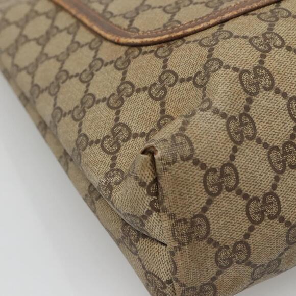 GUCCI GG Supreme Web Sherry Line Tote Bag Pvc Beige Red 39 02 003 - Picture 11 of 16